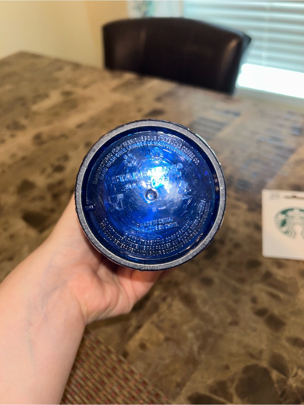 Starbucks 2022 Azure Blue Cold Cup Tumbler 24 oz + Starbucks $25 gift card - Picture 4 of 6